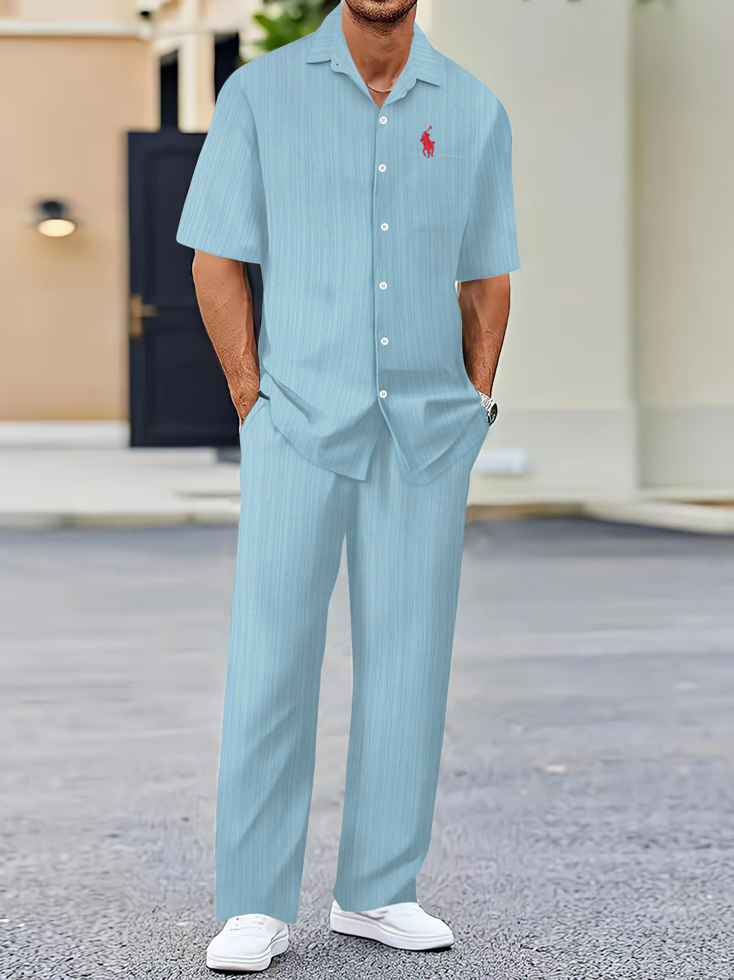 Everyday Collared Comfort Two-Piece Set
