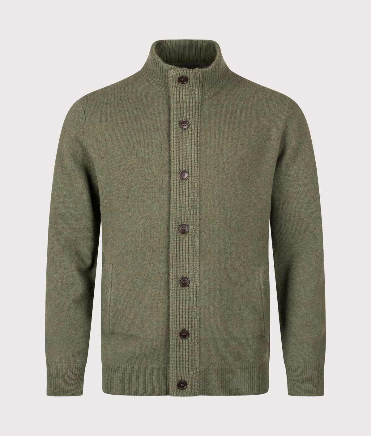Essential Patch Zip Through Knitted Jumper