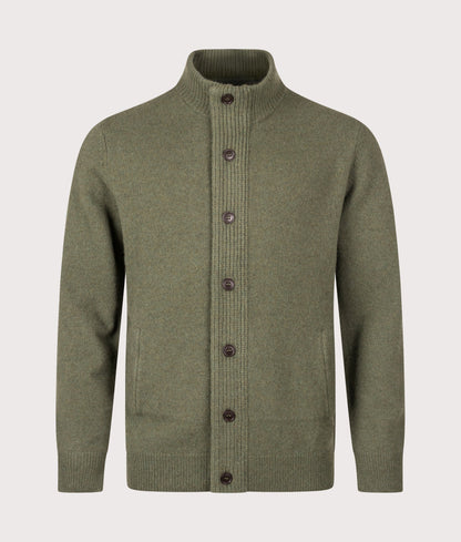 Essential Patch Zip Through Knitted Jumper