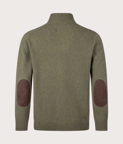Essential Patch Zip Through Knitted Jumper