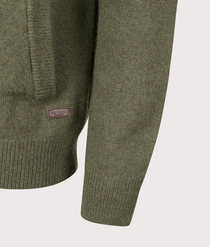 Essential Patch Zip Through Knitted Jumper
