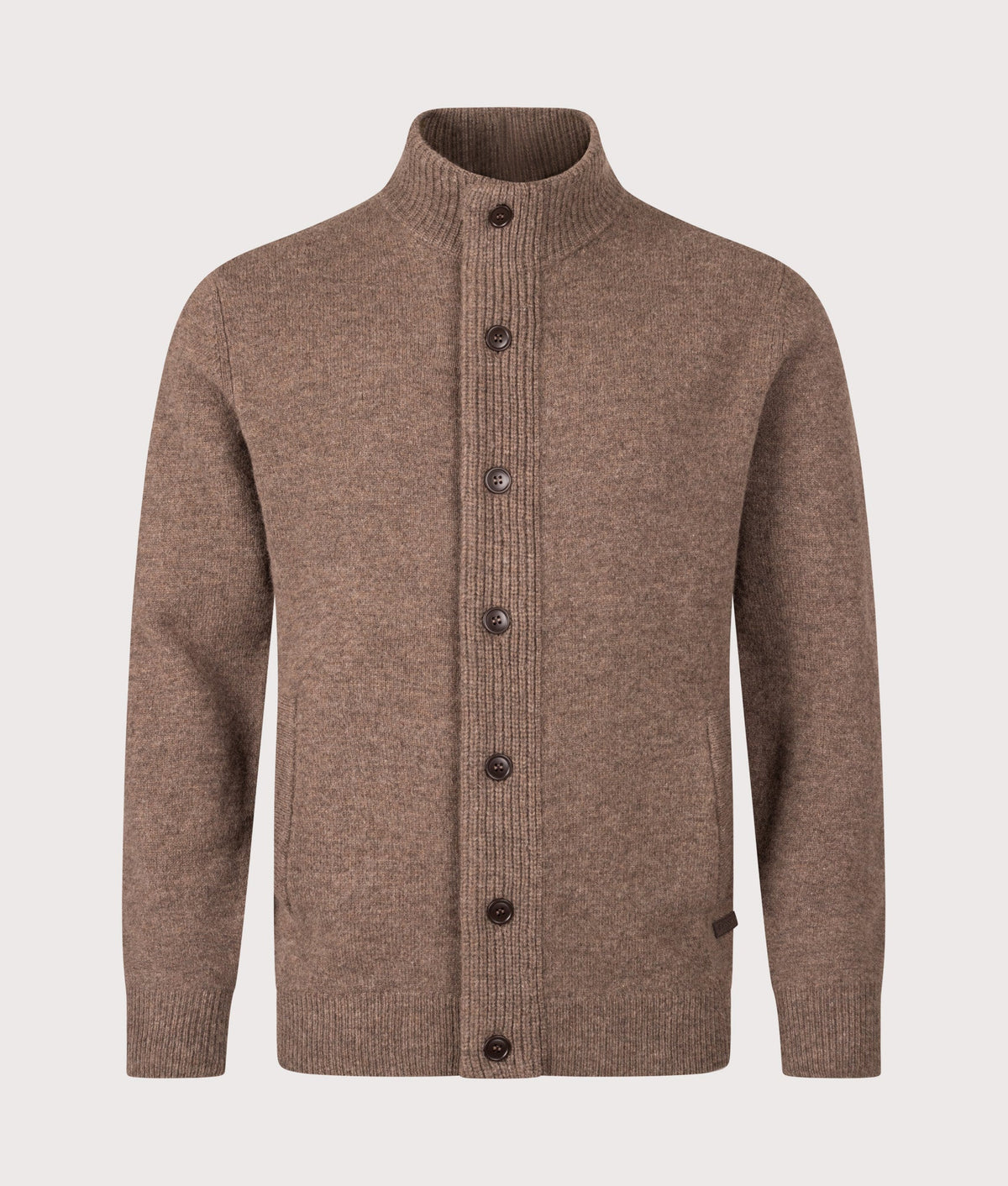 Essential Patch Zip Through Knitted Jumper