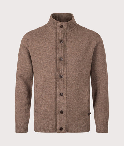 Essential Patch Zip Through Knitted Jumper