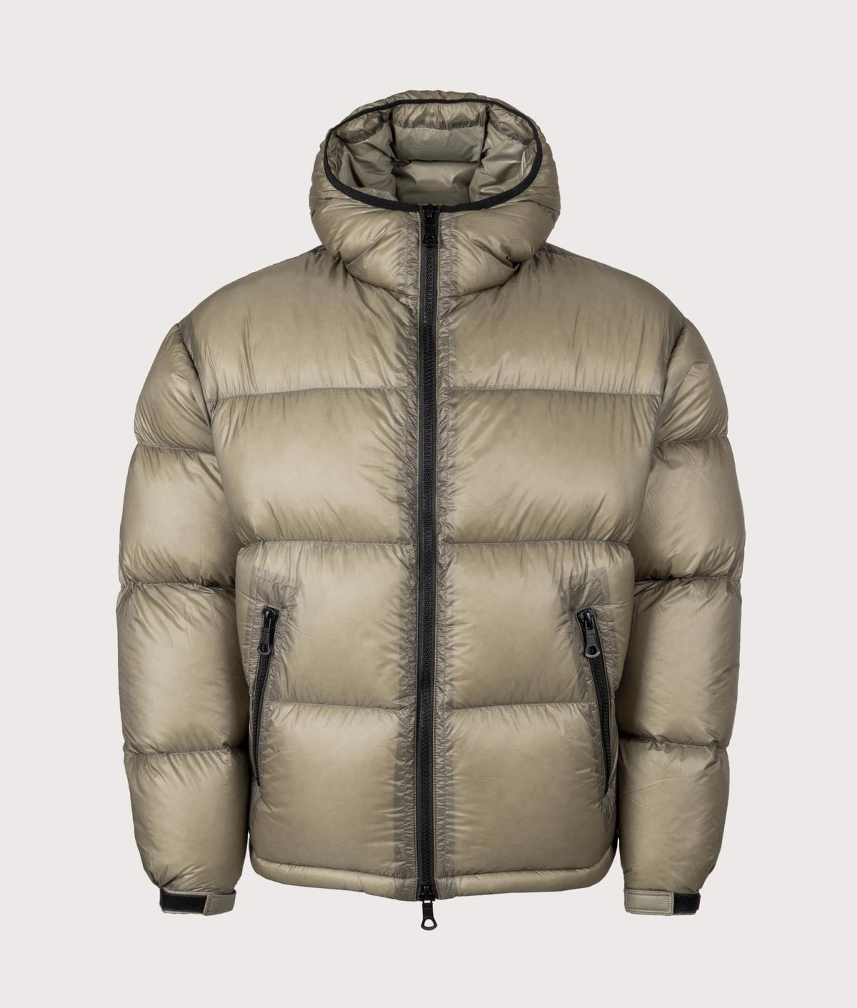 Translucent Hooded Bubble Jacket