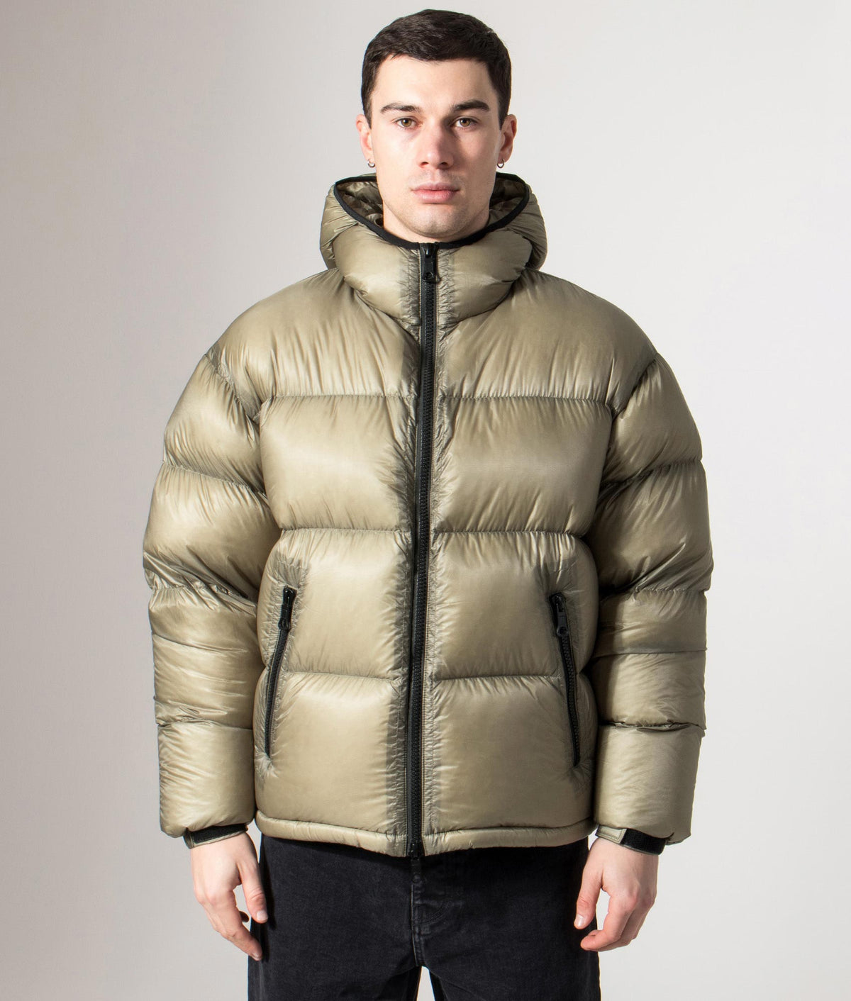 Translucent Hooded Bubble Jacket