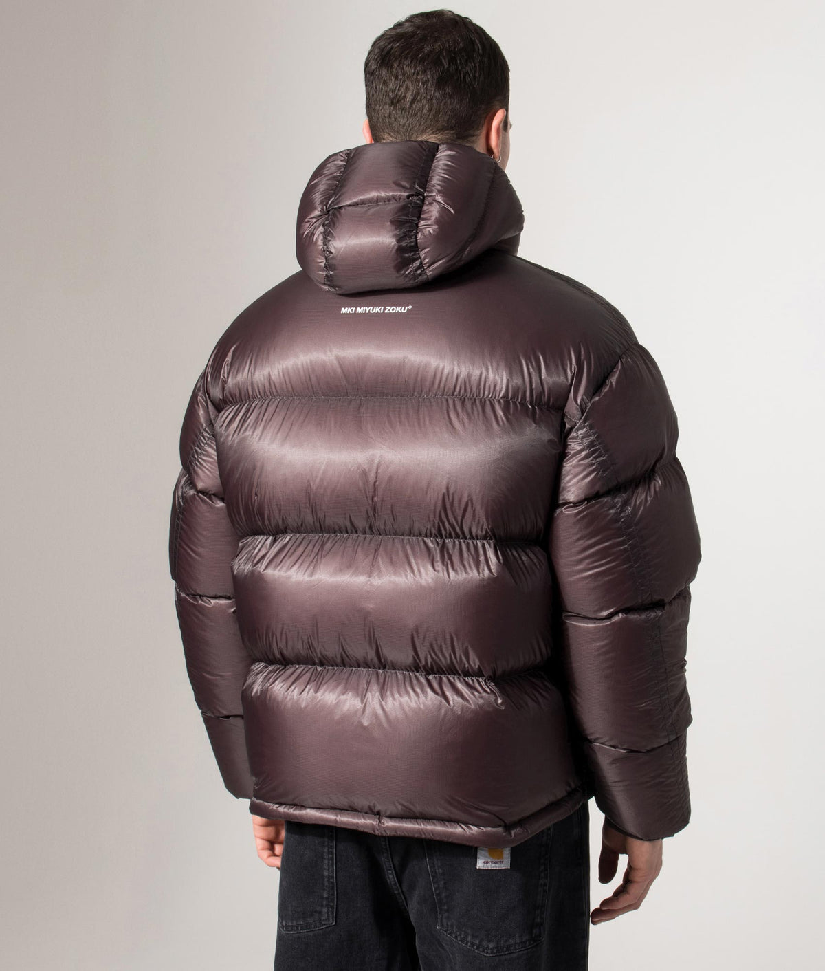Translucent Hooded Bubble Jacket