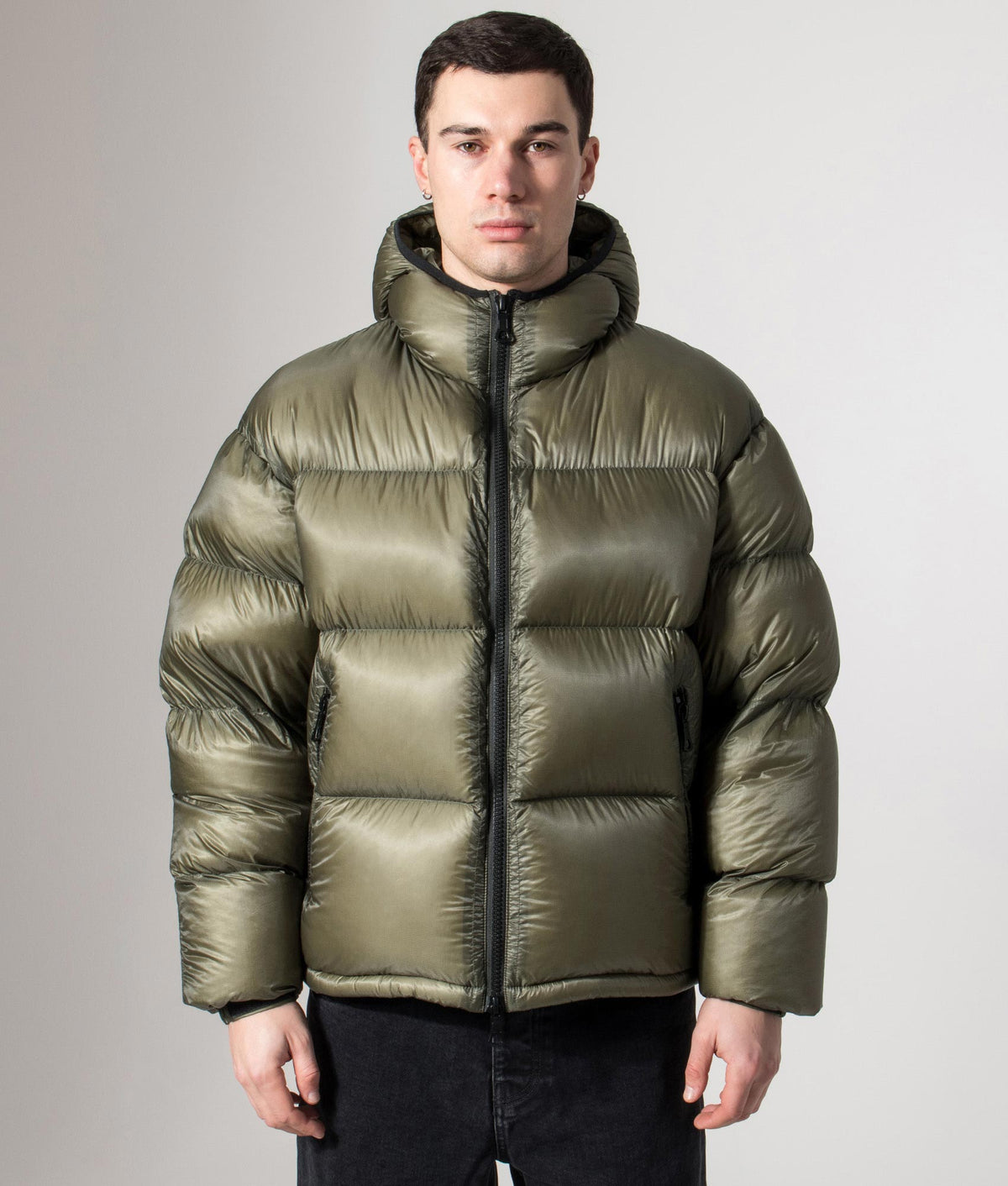 Translucent Hooded Bubble Jacket