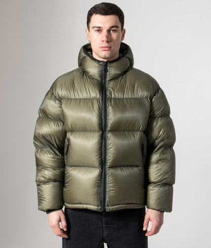 Translucent Hooded Bubble Jacket