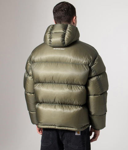Translucent Hooded Bubble Jacket