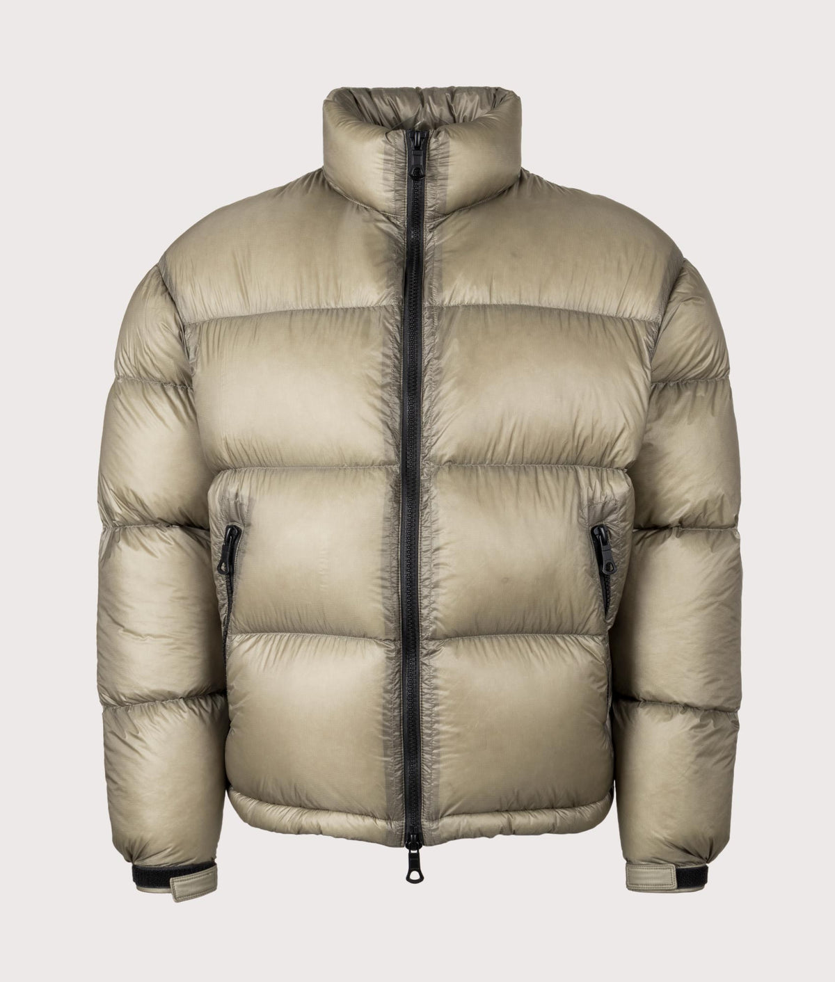 Translucent Funnel Neck Bubble Jacket