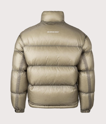 Translucent Funnel Neck Bubble Jacket