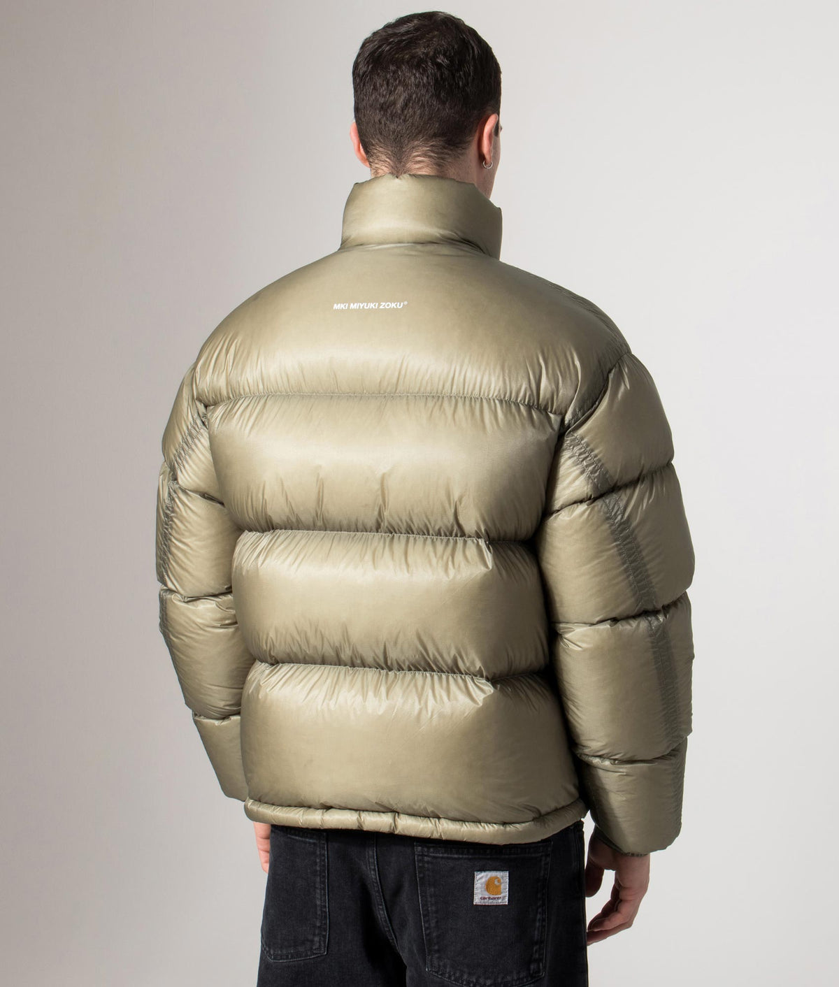 Translucent Funnel Neck Bubble Jacket