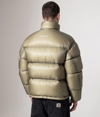 Translucent Funnel Neck Bubble Jacket