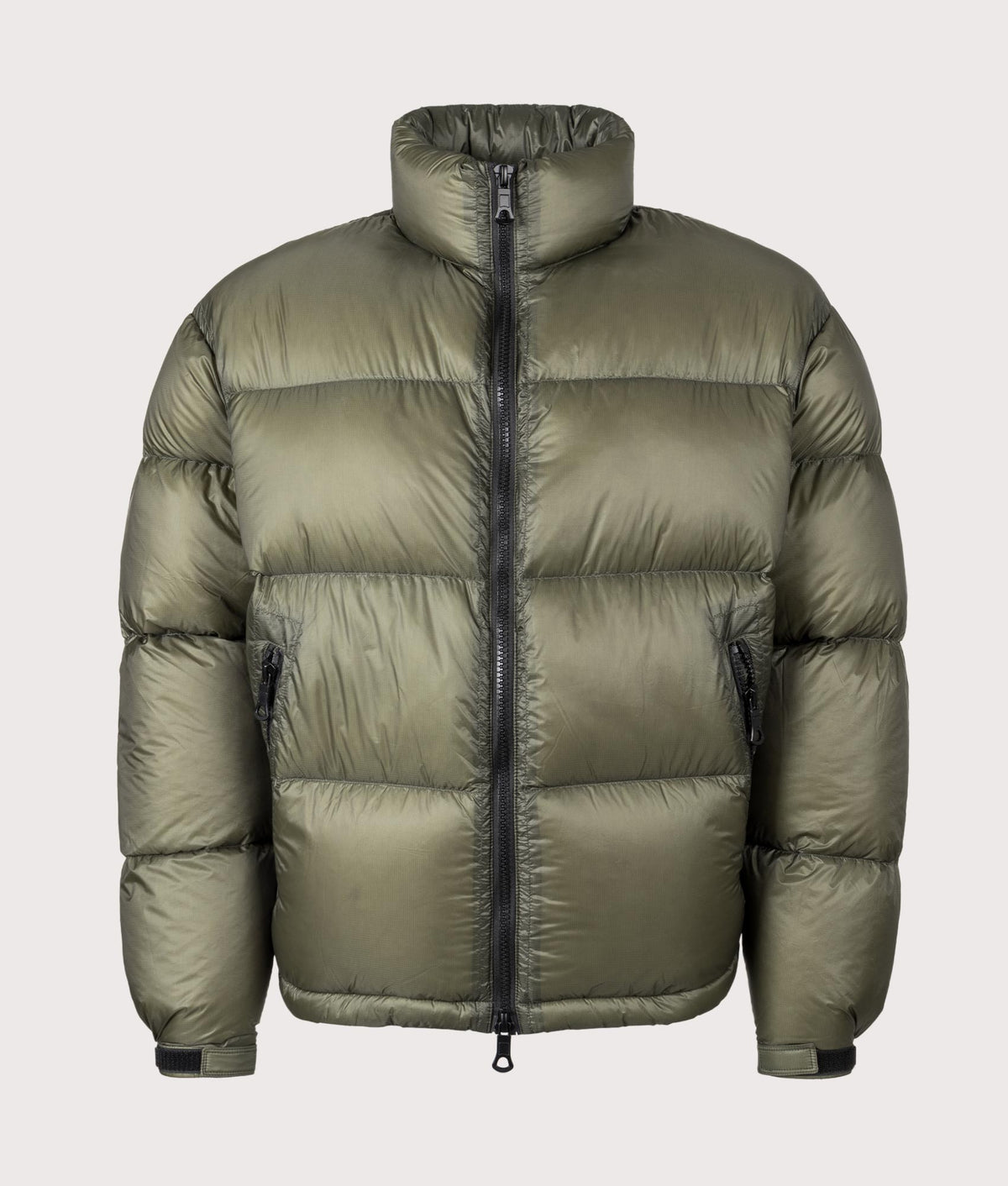 Translucent Funnel Neck Bubble Jacket
