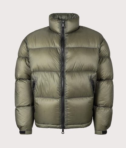 Translucent Funnel Neck Bubble Jacket