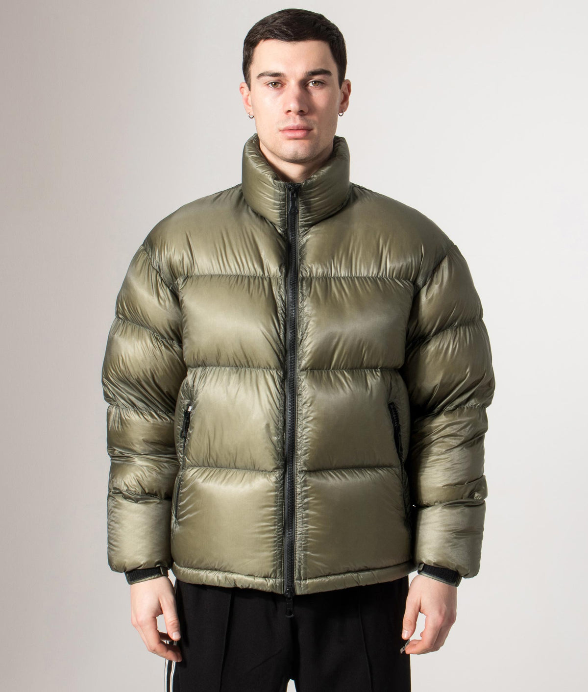 Translucent Funnel Neck Bubble Jacket