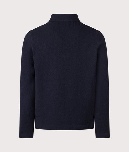 Bearsted Knitted Quarter Zip Polo Shirt