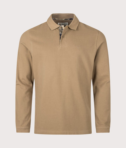 Regular Fit Essential Long Sleeve Tartan Piqué Polo Shirt