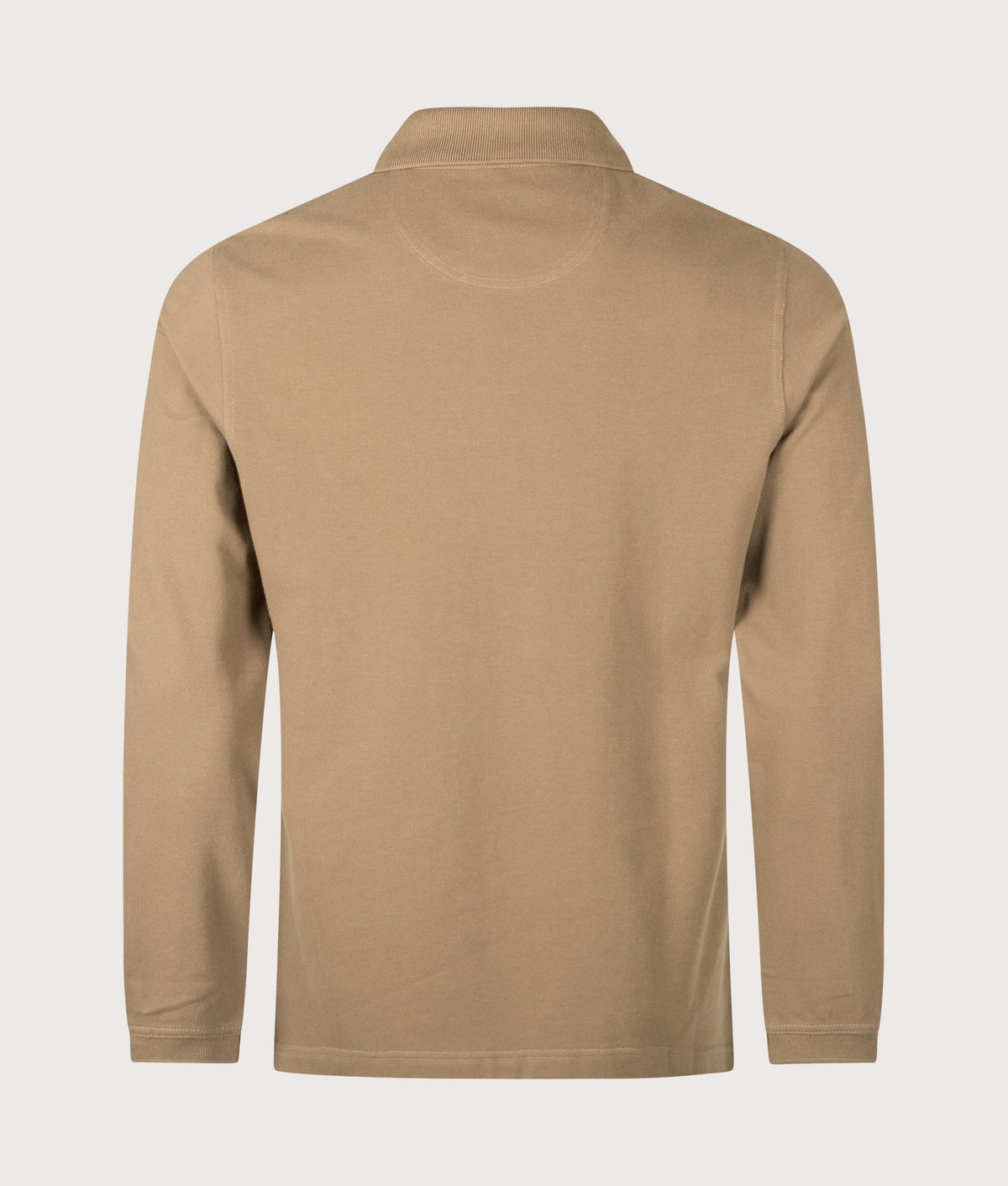 Regular Fit Essential Long Sleeve Tartan Piqué Polo Shirt
