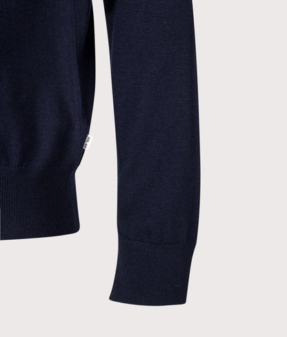 Emerson Long Sleeve Wool Knitted Polo Shirt