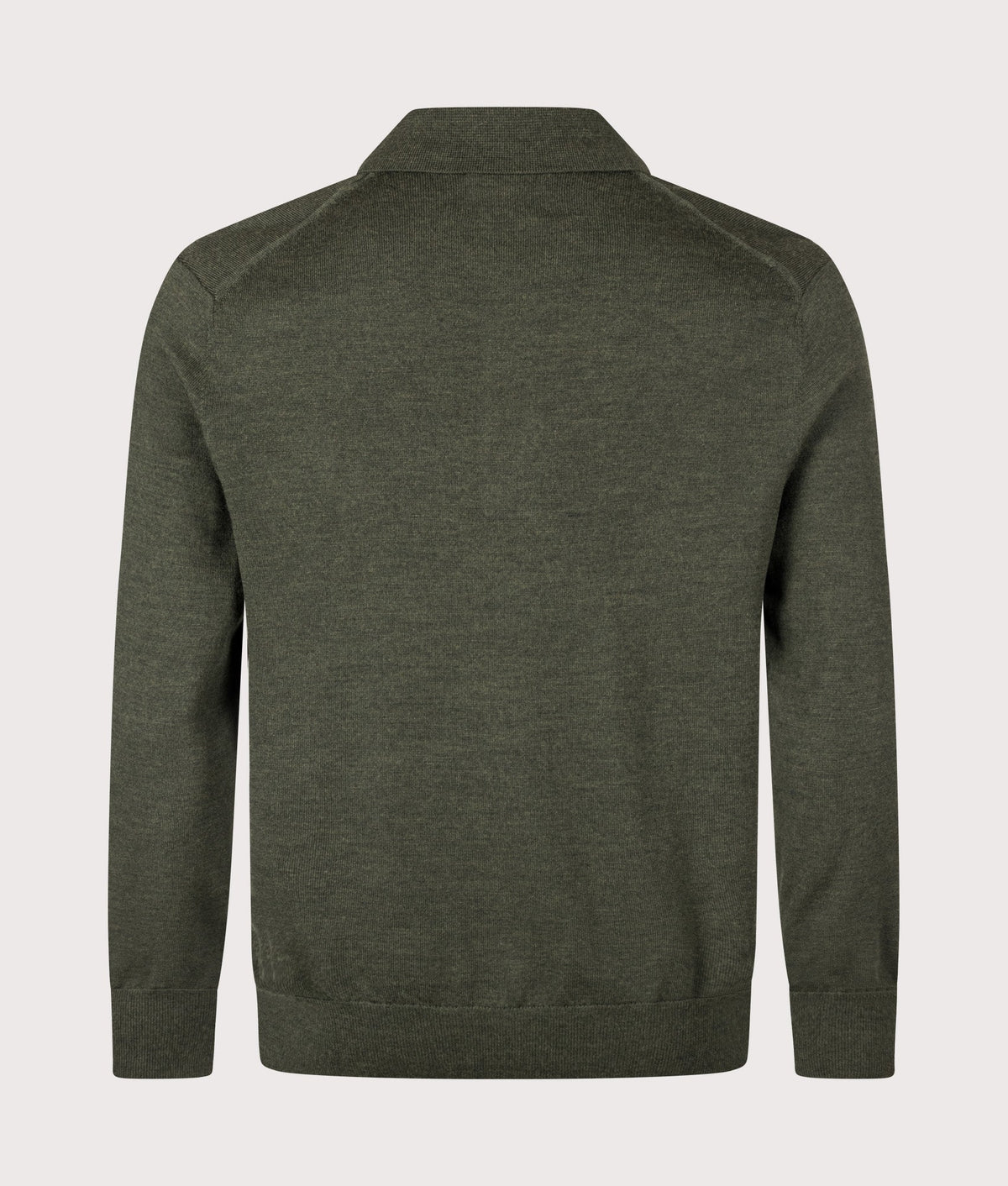 Emerson Long Sleeve Wool Knitted Polo Shirt