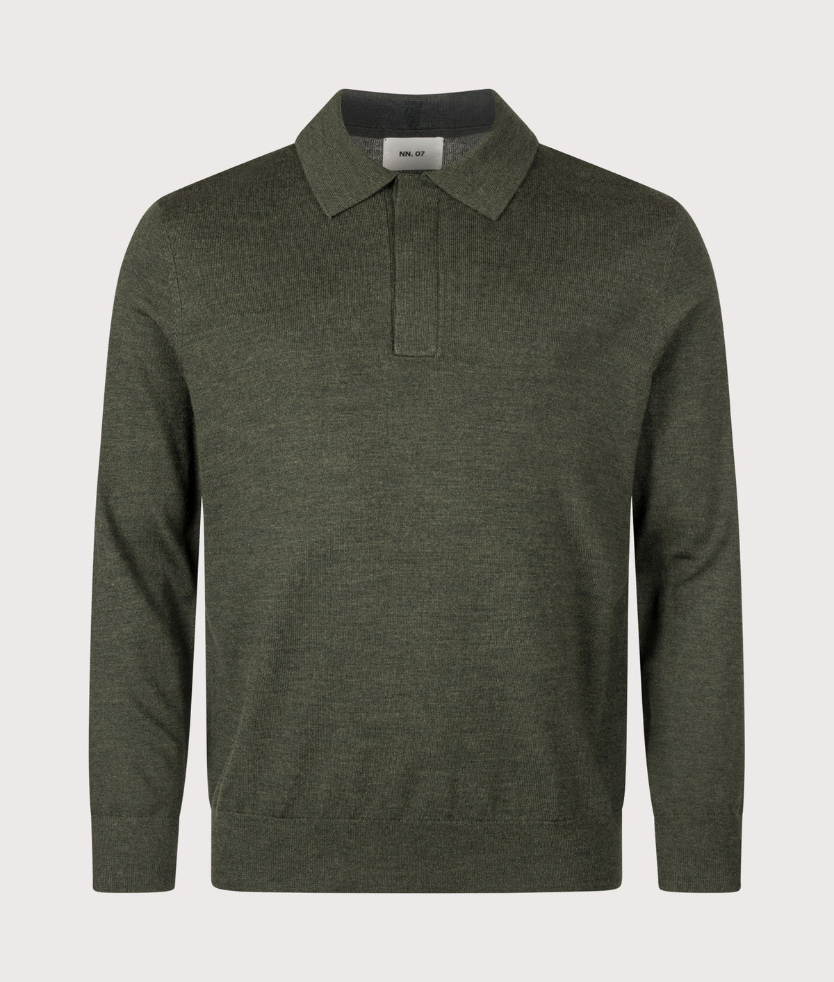 Emerson Long Sleeve Wool Knitted Polo Shirt