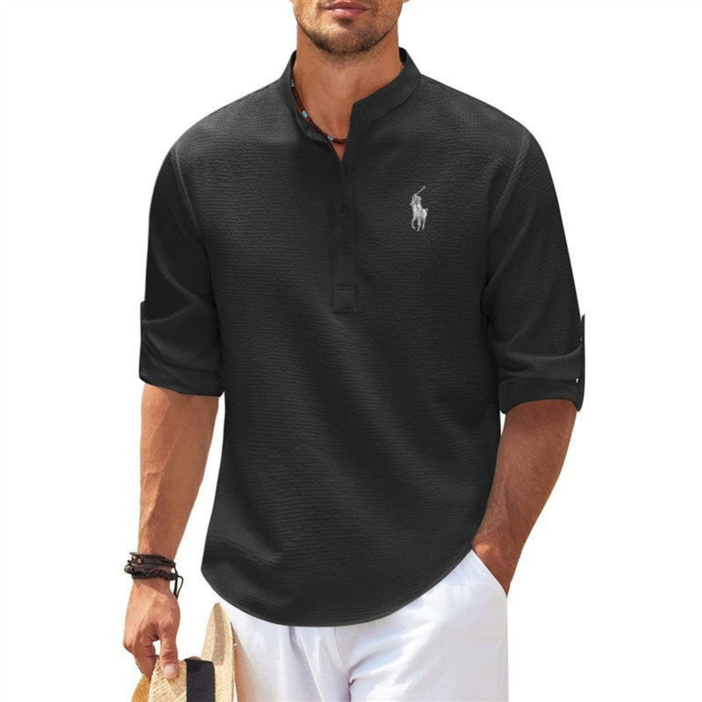 RaIph Iauren™ | Men's Technical Mandarin Collar Polo Shirt