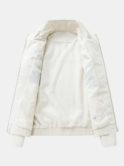Icon Letter Embroidery Racing Jacket