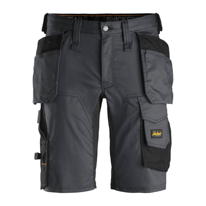 Snickers 6141 Holster Pocket Shorts, Steel Grey Black