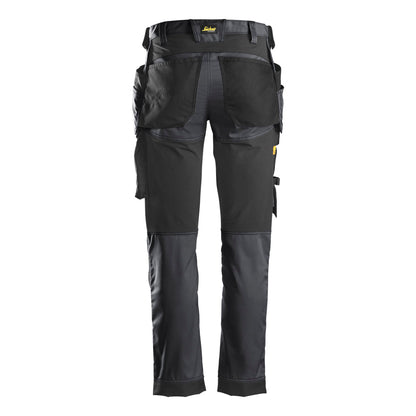 Snickers 6241 Stretch Holster Trousers, Steel Grey Black