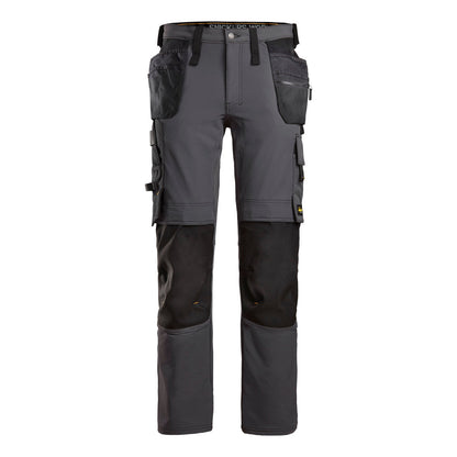 Snickers 6271 Full Stretch Trousers, Steel Grey Black