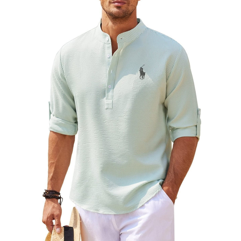 RaIph Iauren™ | Men's Technical Mandarin Collar Polo Shirt