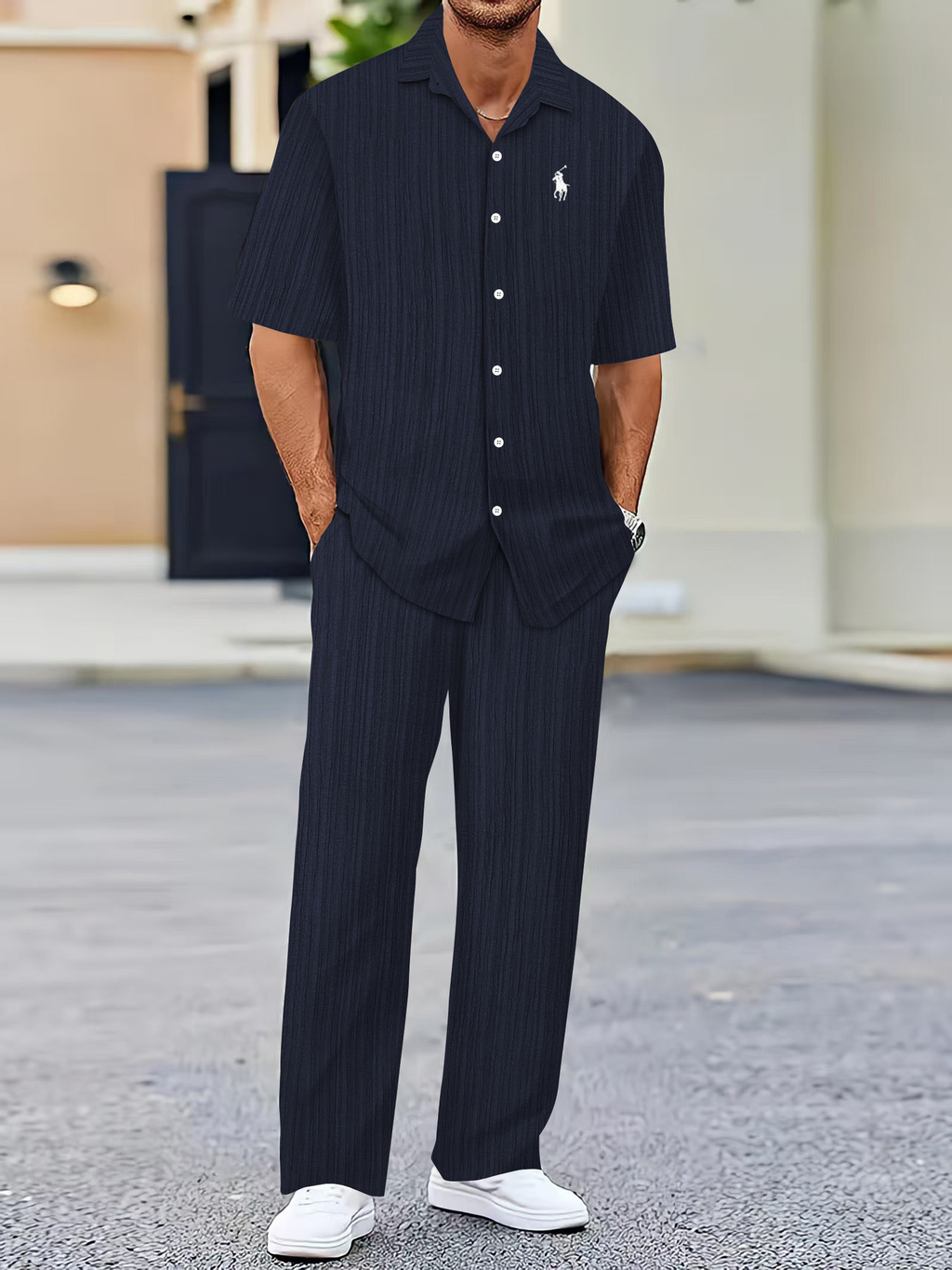 Everyday Collared Comfort Two-Piece Set