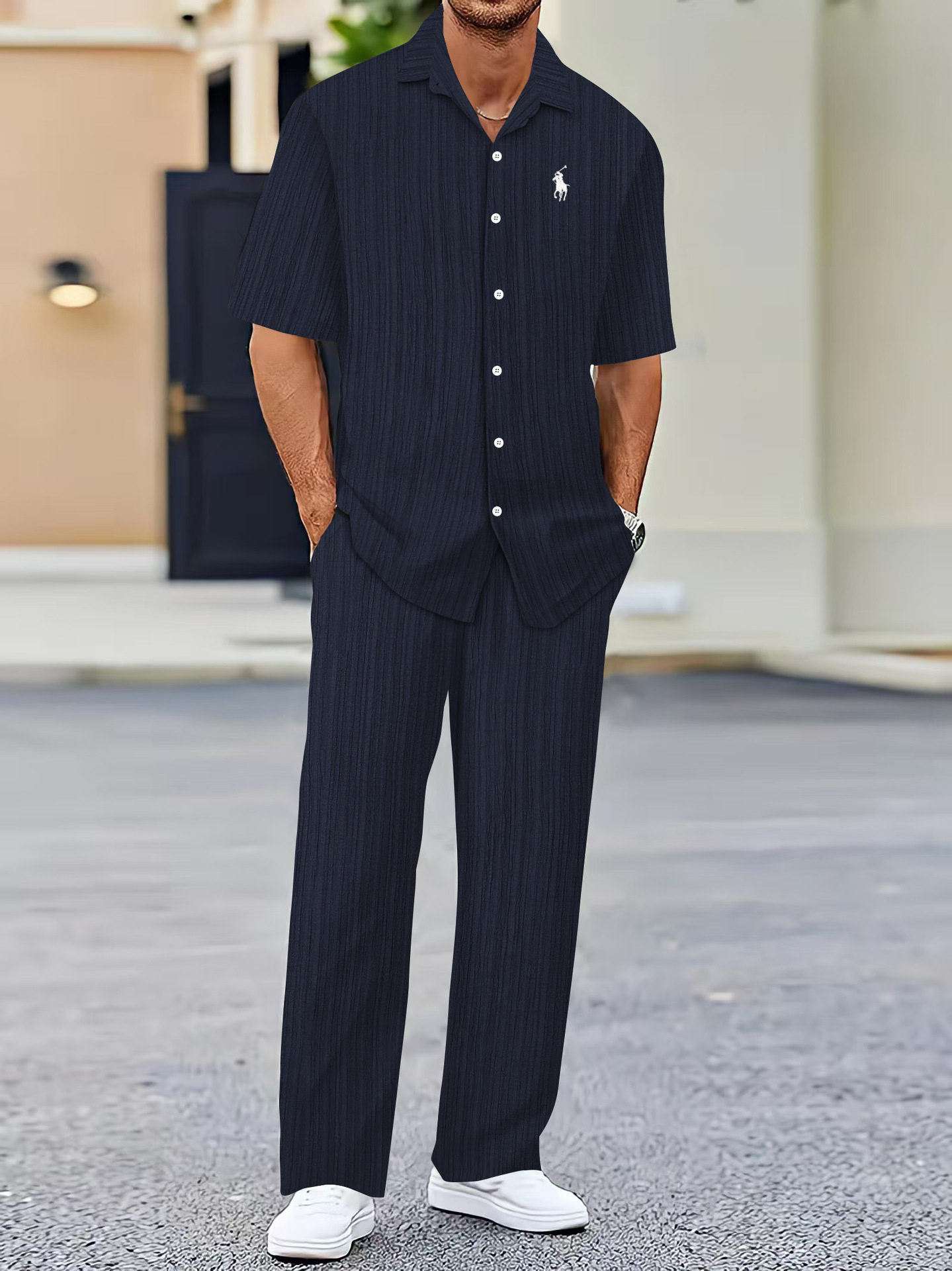 Everyday Collared Comfort Two-Piece Set