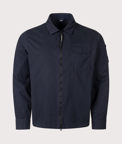 Organic Gabardine Zipped Lens Overshirt