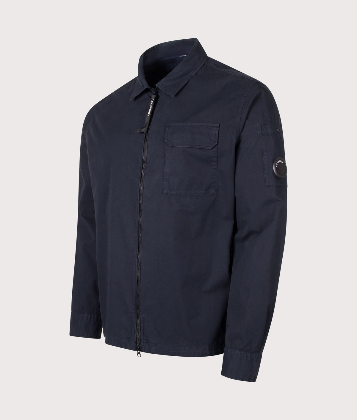 Organic Gabardine Zipped Lens Overshirt