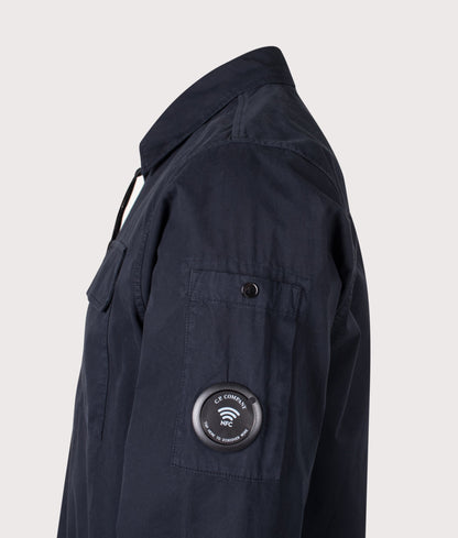 Organic Gabardine Zipped Lens Overshirt