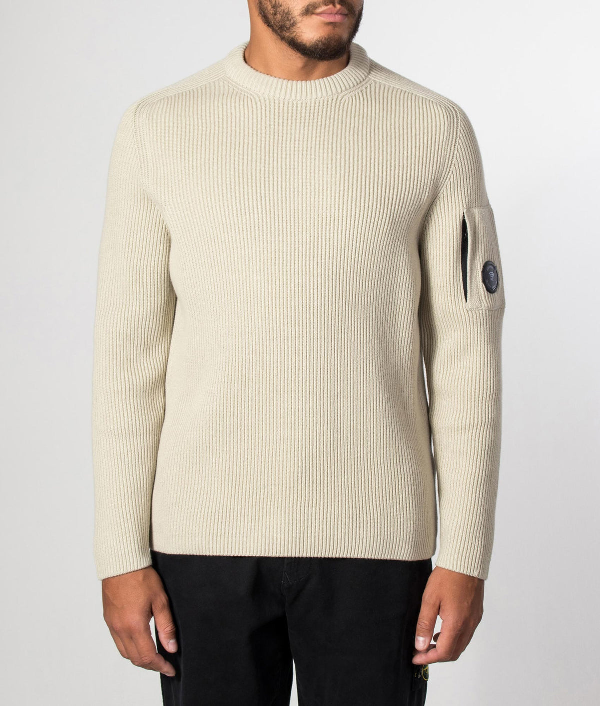 Full Rib Cotton Crewneck Lens Jumper