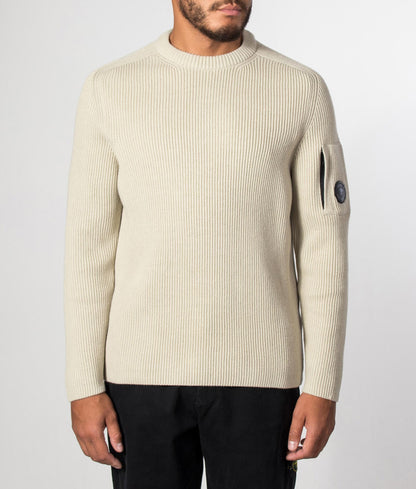 Full Rib Cotton Crewneck Lens Jumper