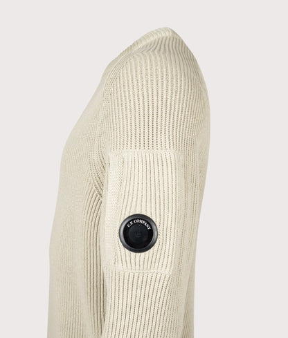 Full Rib Cotton Crewneck Lens Jumper