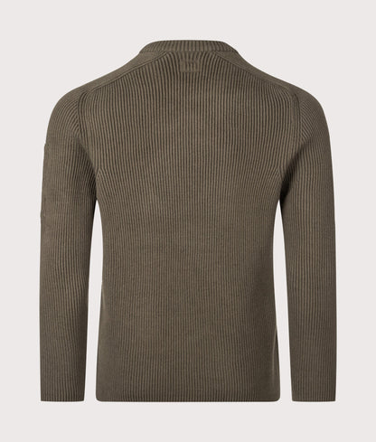 Full Rib Cotton Crewneck Lens Jumper