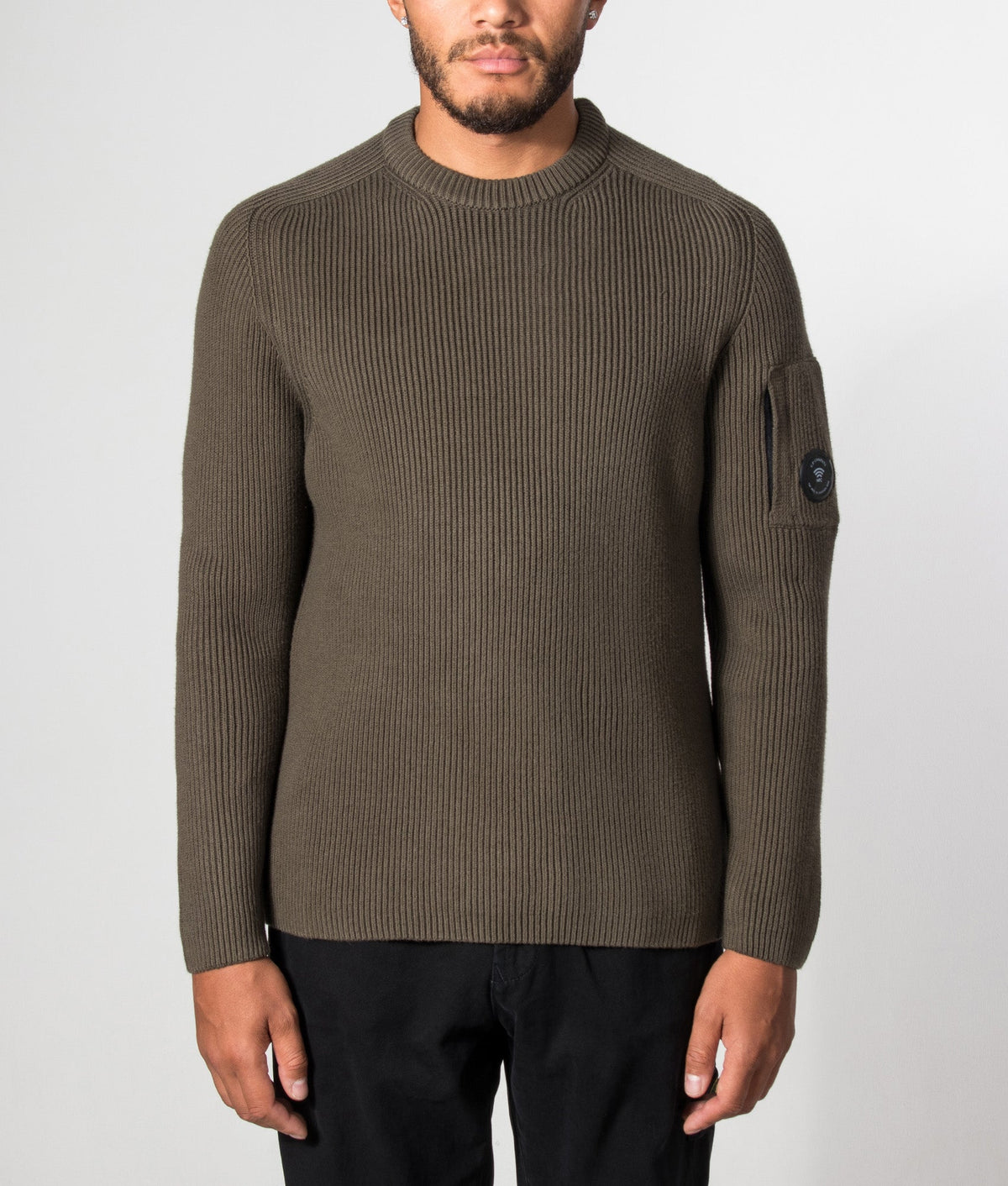 Full Rib Cotton Crewneck Lens Jumper