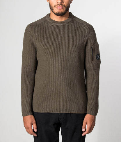 Full Rib Cotton Crewneck Lens Jumper