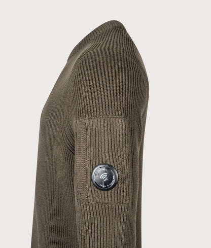 Full Rib Cotton Crewneck Lens Jumper