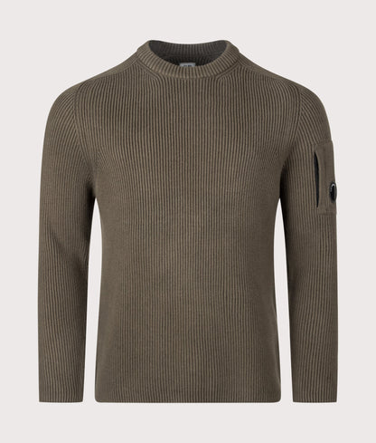 Full Rib Cotton Crewneck Lens Jumper