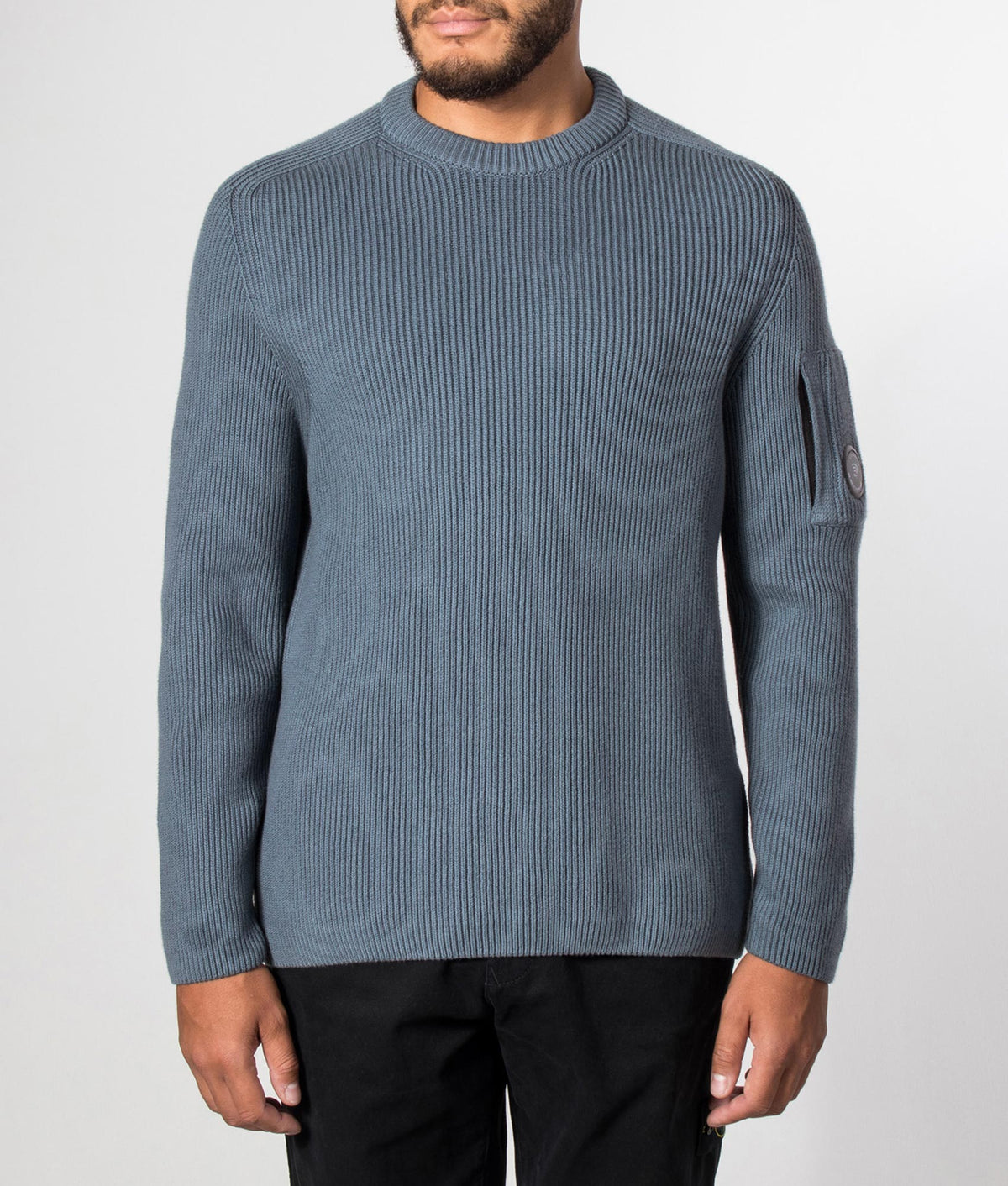 Full Rib Cotton Crewneck Lens Jumper