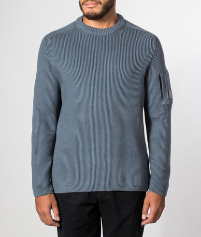 Full Rib Cotton Crewneck Lens Jumper