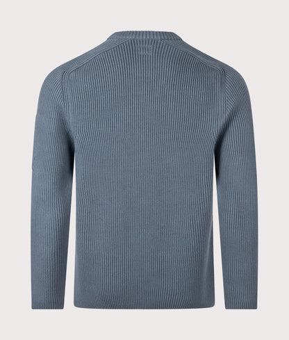 Full Rib Cotton Crewneck Lens Jumper