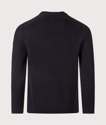 Full Rib Cotton Crewneck Lens Jumper