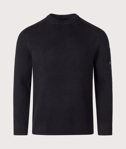 Full Rib Cotton Crewneck Lens Jumper